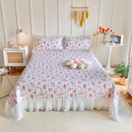 91家纺网 家纺一手货源 找家纺 星尚 2022新款全棉夹棉床盖仙女系四件套 繁花似锦