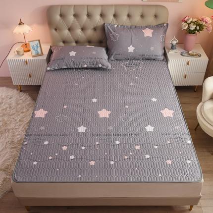 91家纺网 家纺一手货源 找家纺 床笠人家 2021新款全棉夹棉防水床护垫 浪漫星空