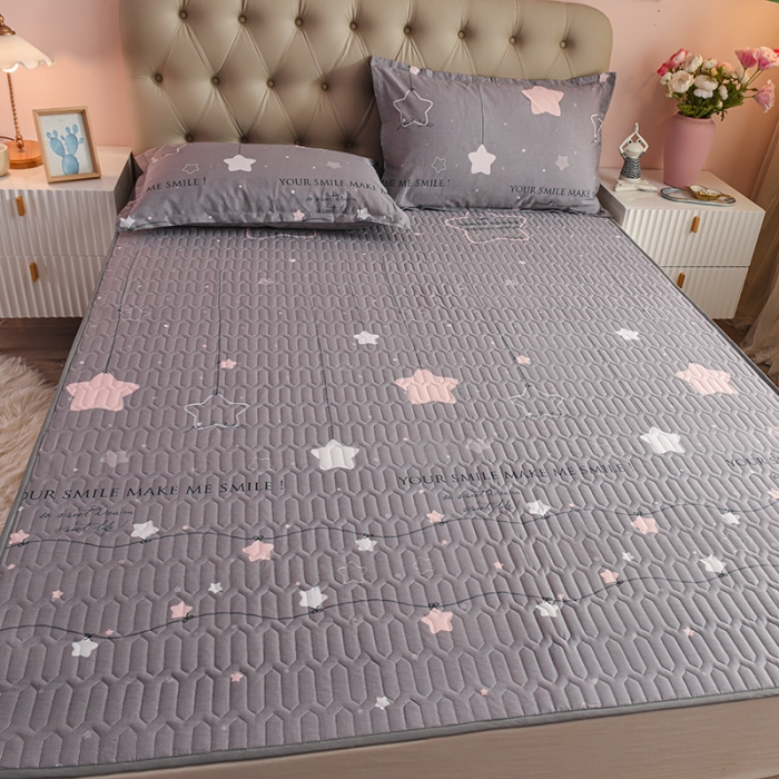 91家纺网 家纺一手货源 找家纺 床笠人家 2021新款全棉夹棉防水床护垫 浪漫星空