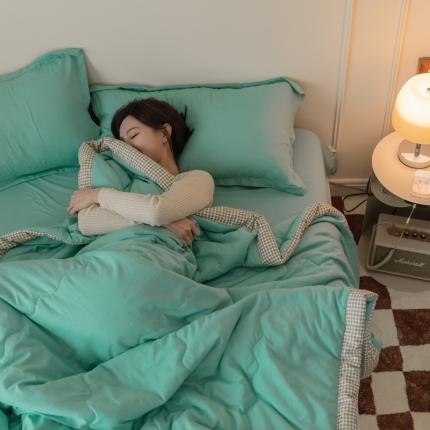 91家纺网 家纺一手货源 找家纺 （总）U被家纺 2025新款法国夫人夏被夏凉被模特图 