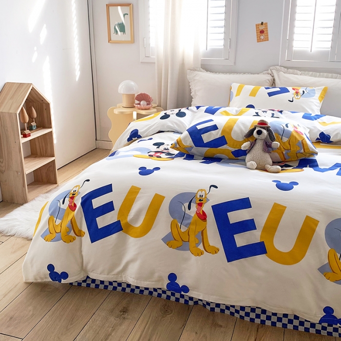 91家纺网 家纺一手货源 找家纺 怡家居 2022春季新款全棉四件套第五批 米奇唐老鸭