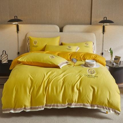 91家纺网 家纺一手货源 找家纺 （总）凡客 2022新款有氧棉提加绣米诺斯四件套学生宿舍三件套