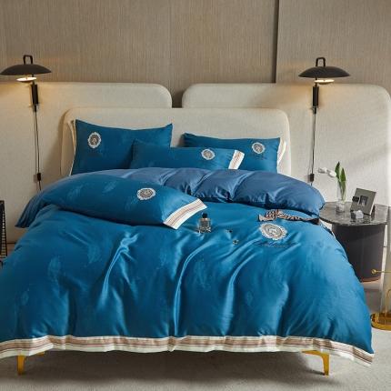 91家纺网 家纺一手货源 找家纺 （总）凡客 2022新款有氧棉提加绣米诺斯四件套学生宿舍三件套