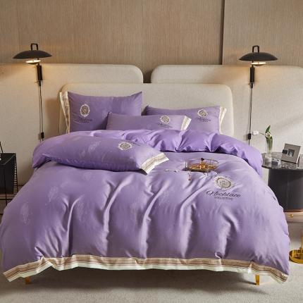 91家纺网 家纺一手货源 找家纺 （总）凡客 2022新款有氧棉提加绣米诺斯四件套学生宿舍三件套