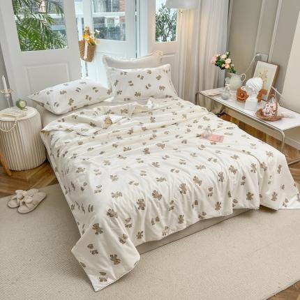 91家纺网 家纺一手货源 找家纺 （总）优被业 2023新款全棉韩式小碎花大豆夏被薄被子空调被