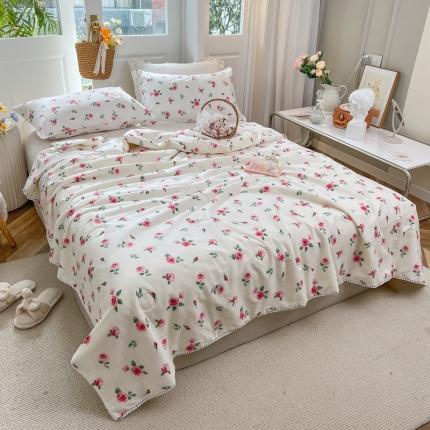 91家纺网 家纺一手货源 找家纺 （总）优被业 2023新款全棉韩式小碎花大豆夏被薄被子空调被