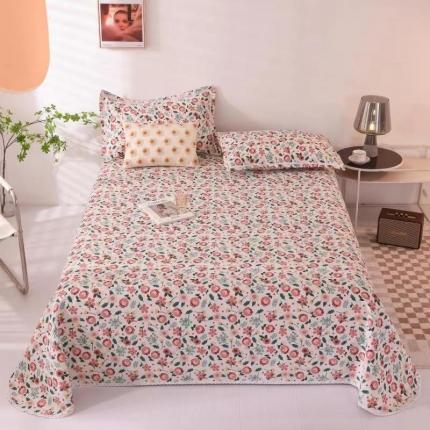 91家纺网 家纺一手货源 找家纺 新印象 2025新款全棉老粗布凉席两件套三件套 花田印象