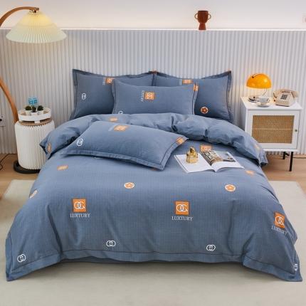 91家纺网 家纺一手货源 找家纺 （总）杜先生 2023新款全棉加厚磨毛系列四件套