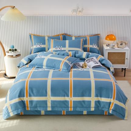 91家纺网 家纺一手货源 找家纺 （总）杜先生 2023新款全棉加厚磨毛系列四件套