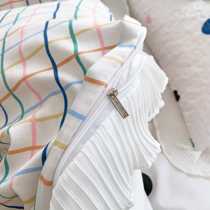 91家纺网 家纺一手货源 找家纺 仟网汇2022新款全棉喷气13070床盖三件套四件套心心相惜