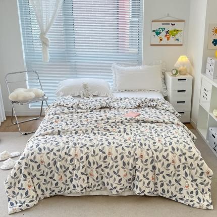 木堇 2022新款针织棉夏被 兔融融