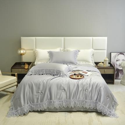 91家纺网 家纺一手货源 找家纺 时亿 2022年100支天丝夏被床单直播露娜非会员+20 松露灰