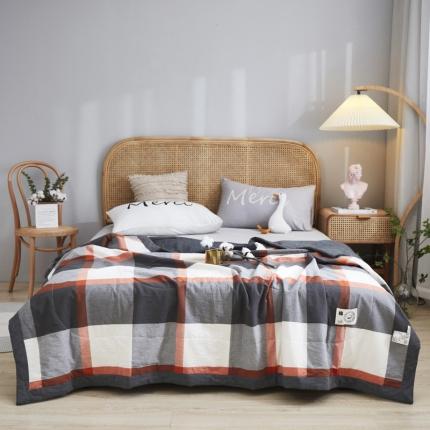 91家纺网 家纺一手货源 找家纺 鑫棉坊 2022新款全棉水洗棉夏被 柏林-灰