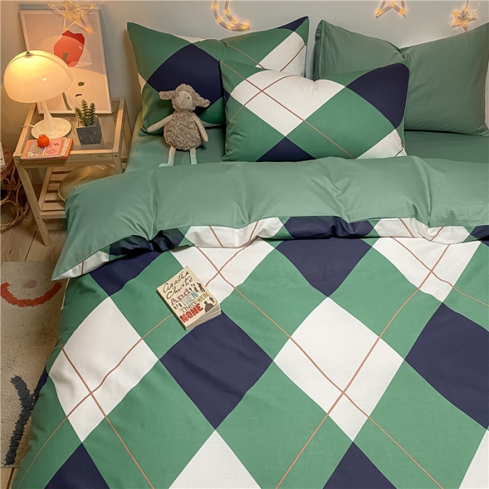 91家纺网 家纺一手货源 找家纺 琪格格纺织 2022新款纯棉小清新套件及单品 绅士熊