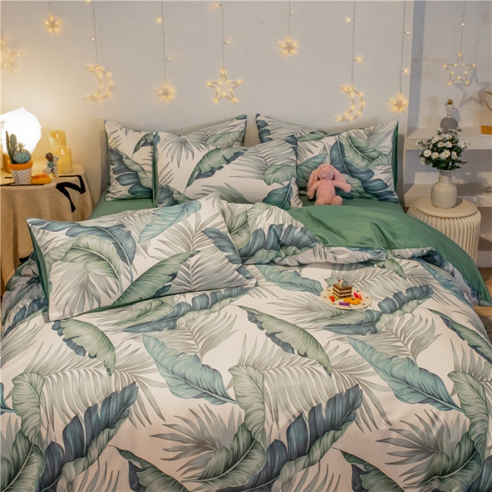 91家纺网 家纺一手货源 找家纺 琪格格纺织 2022新款纯棉小清新套件及单品 深林其镜