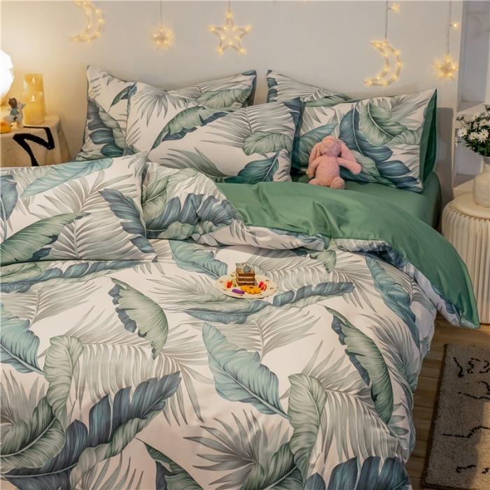 91家纺网 家纺一手货源 找家纺 琪格格纺织 2022新款纯棉小清新套件及单品 深林其镜