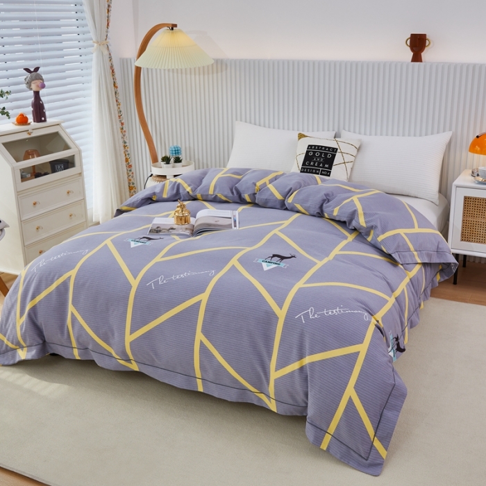 91家纺网 家纺一手货源 找家纺 杜先生 2023新款全棉加厚磨毛系列单被套 快乐露营-灰