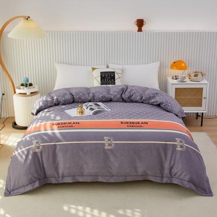 91家纺网 家纺一手货源 找家纺 杜先生 2023新款全棉加厚磨毛系列单被套 魅力生活-灰