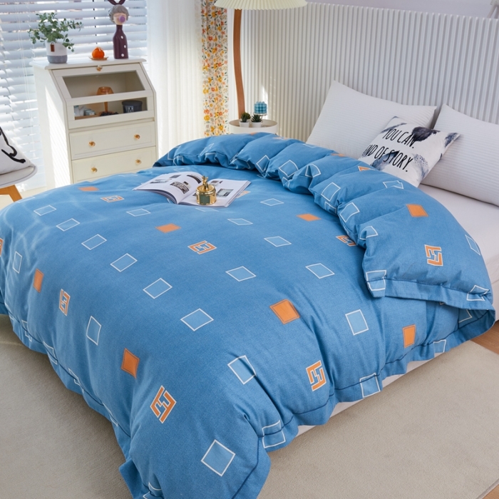 91家纺网 家纺一手货源 找家纺 杜先生 2023新款全棉加厚磨毛系列单被套 梦幻空间-蓝