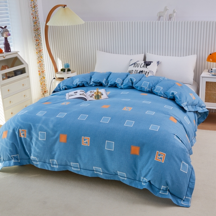 91家纺网 家纺一手货源 找家纺 杜先生 2023新款全棉加厚磨毛系列单被套 梦幻空间-蓝