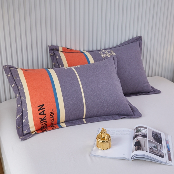 91家纺网 家纺一手货源 找家纺 杜先生22新款全棉加厚喷气活性磨毛系列单枕套一对魅力生活-灰