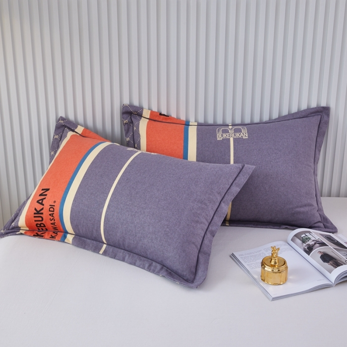 91家纺网 家纺一手货源 找家纺 杜先生22新款全棉加厚喷气活性磨毛系列单枕套一对魅力生活-灰