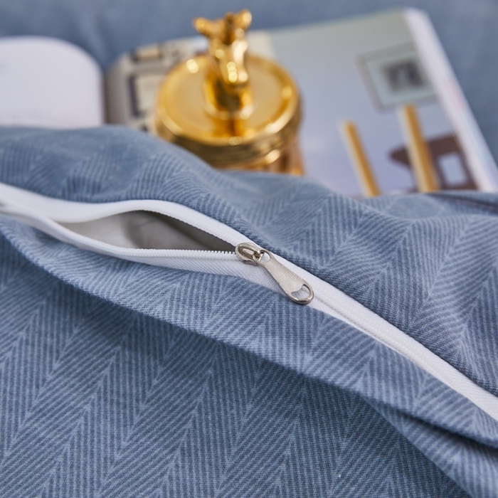 91家纺网 家纺一手货源 找家纺 杜先生 2023新款全棉加厚磨毛系列四件套 景晨-灰