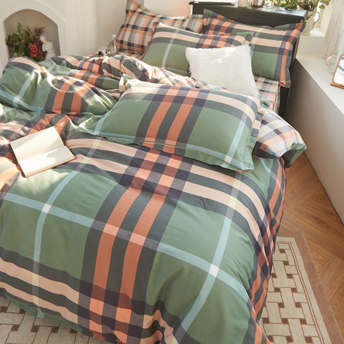 91家纺网 家纺一手货源 找家纺 仟网汇 2022新款全棉喷气13070四件套 时尚领域-绿