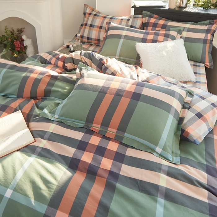 91家纺网 家纺一手货源 找家纺 仟网汇 2022新款全棉喷气13070四件套 时尚领域-绿