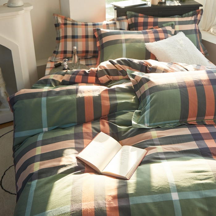 91家纺网 家纺一手货源 找家纺 仟网汇 2022新款全棉喷气13070四件套 时尚领域-绿