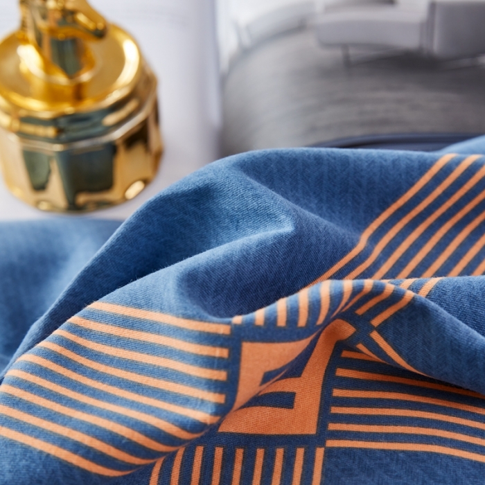 91家纺网 家纺一手货源 找家纺 杜先生 2023新款全棉加厚磨毛系列四件套 艺术构想-灰