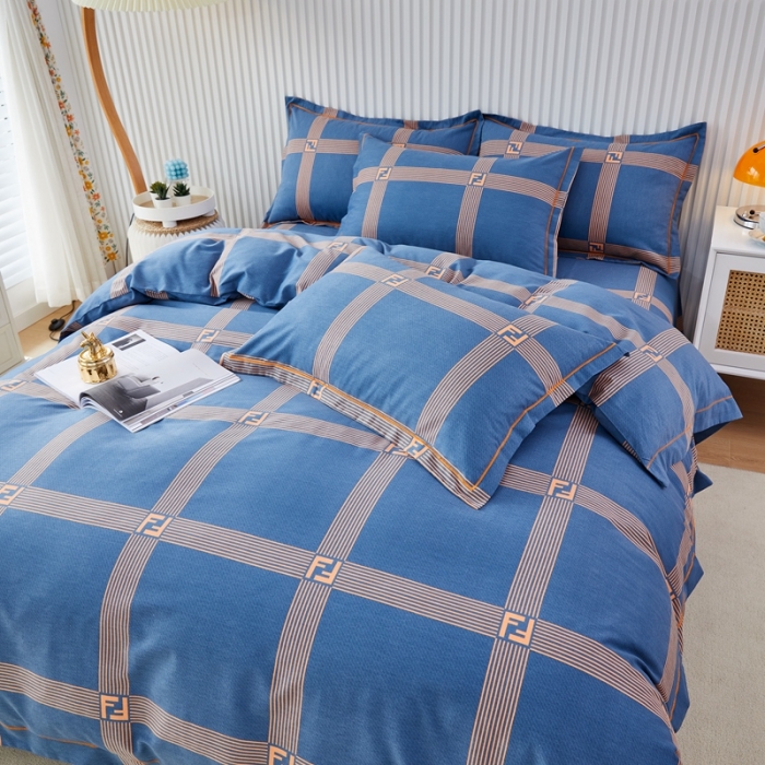 91家纺网 家纺一手货源 找家纺 杜先生 2023新款全棉加厚磨毛系列四件套 艺术构想-灰