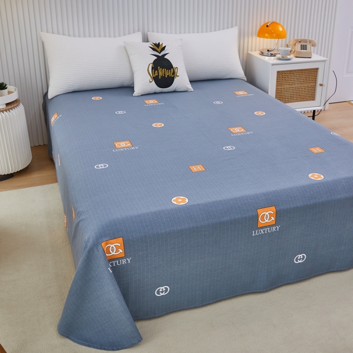 91家纺网 家纺一手货源 找家纺 杜先生 22新款全棉加厚磨毛系列床单 景晨-灰（圆角床单）