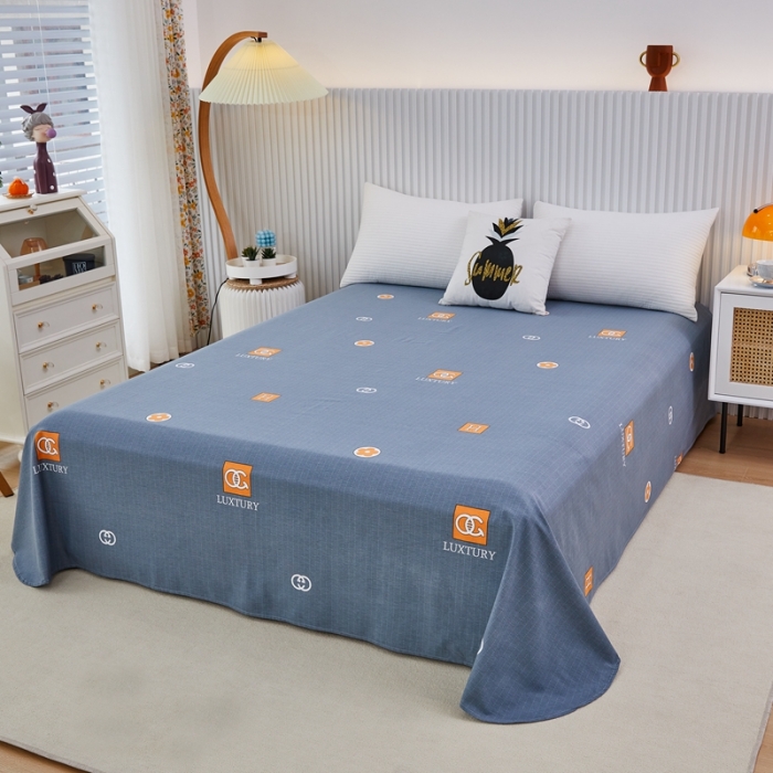 91家纺网 家纺一手货源 找家纺 杜先生 22新款全棉加厚磨毛系列床单 景晨-灰（圆角床单）