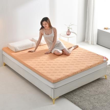 鑫钰 2023新款全棉加厚抗菌大豆纤维床垫 艾诺-橙