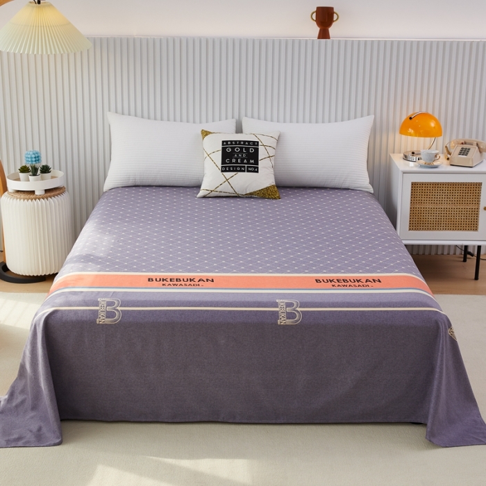 91家纺网 家纺一手货源 找家纺 杜先生22新款全棉加厚磨毛系列床单 魅力生活-灰（直角床单）