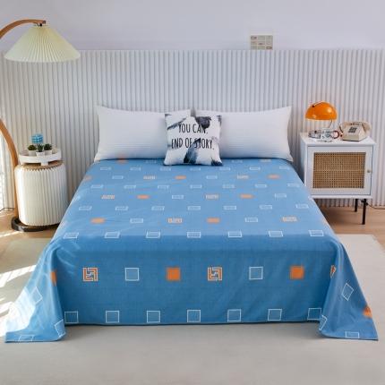 杜先生22新款全棉加厚磨毛系列床单 梦幻空间-蓝（直角床单）
