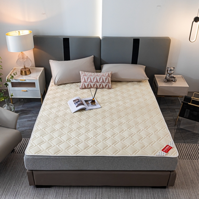 91家纺网 家纺一手货源 找家纺 （总）鑫钰 22年新款全棉大豆色织床护垫纯色保护垫