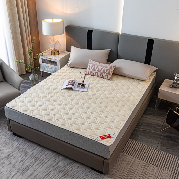 91家纺网 家纺一手货源 找家纺 （总）鑫钰 22年新款全棉大豆色织床护垫纯色保护垫