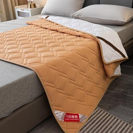 鑫钰 22年新款全棉大豆色织床护垫纯色保护垫 橙