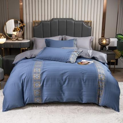 91家纺网 家纺一手货源 找家纺 （总）品乐120支长绒棉苏绣锦提花全棉四件套直播