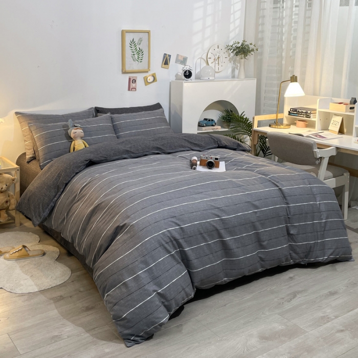 91家纺网 家纺一手货源 找家纺 昊翔 2024新款13372全棉印花四件套 布鲁斯