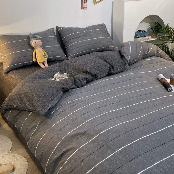 91家纺网 家纺一手货源 找家纺 昊翔 2024新款13372全棉印花四件套 布鲁斯