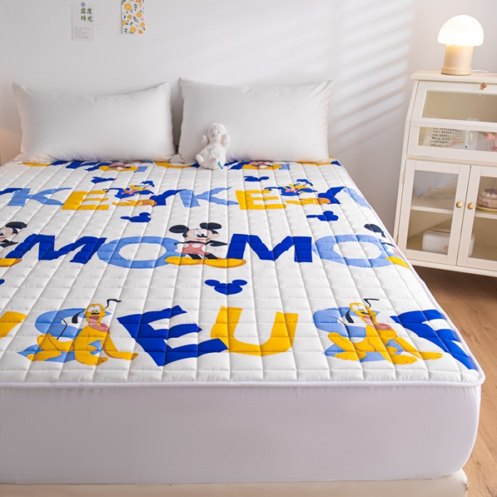 91家纺网 家纺一手货源 找家纺 鑫钰 2023新款迪士尼全棉床笠纯棉抗菌床罩席梦思保护套 布鲁托