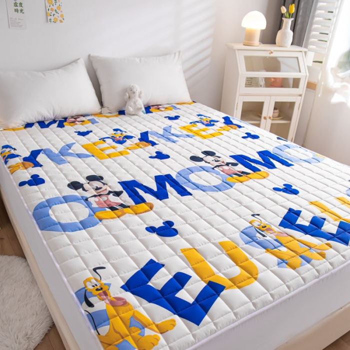 91家纺网 家纺一手货源 找家纺 鑫钰 2023新款迪士尼全棉床笠纯棉抗菌床罩席梦思保护套 布鲁托