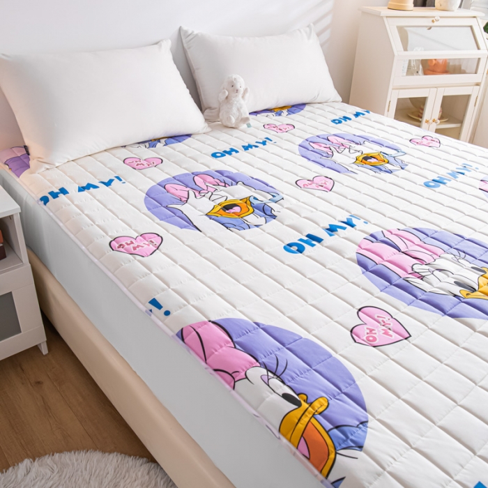 91家纺网 家纺一手货源 找家纺 鑫钰 2023新款迪士尼全棉床笠纯棉抗菌床罩席梦思保护套 黛西