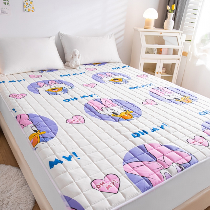 91家纺网 家纺一手货源 找家纺 鑫钰 2023新款迪士尼全棉床笠纯棉抗菌床罩席梦思保护套 黛西