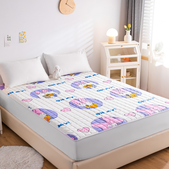 91家纺网 家纺一手货源 找家纺 鑫钰 2023新款迪士尼全棉床笠纯棉抗菌床罩席梦思保护套 黛西