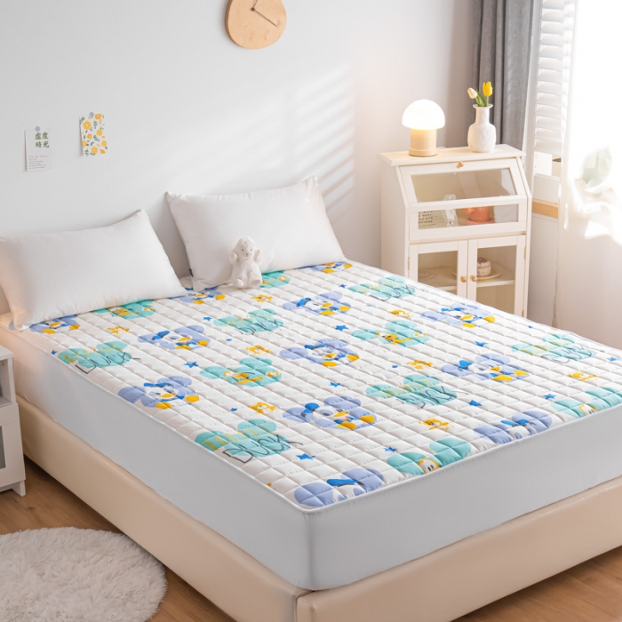 91家纺网 家纺一手货源 找家纺 鑫钰 2023新款迪士尼全棉床笠纯棉抗菌床罩席梦思保护套 纳德宝宝