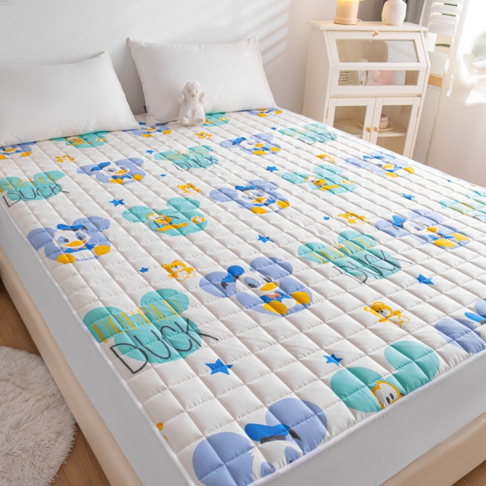 91家纺网 家纺一手货源 找家纺 鑫钰 2023新款迪士尼全棉床笠纯棉抗菌床罩席梦思保护套 纳德宝宝